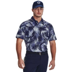 Under Armour Iso-Chill Palm Print Polo Golf Shirt -FootJoy Store 1377367 410 FC