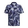 Under Armour Iso-Chill Palm Print Polo Golf Shirt -FootJoy Store 1377367 410 HF