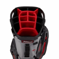 Titleist Hybrid 14 StaDry Stand Bag -FootJoy Store 2022Hybrid14StaDryCharcoal Gray Red TB21SX13 226 04