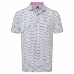 FootJoy Flying Wasp Print Lisle Golf Polo Shirt