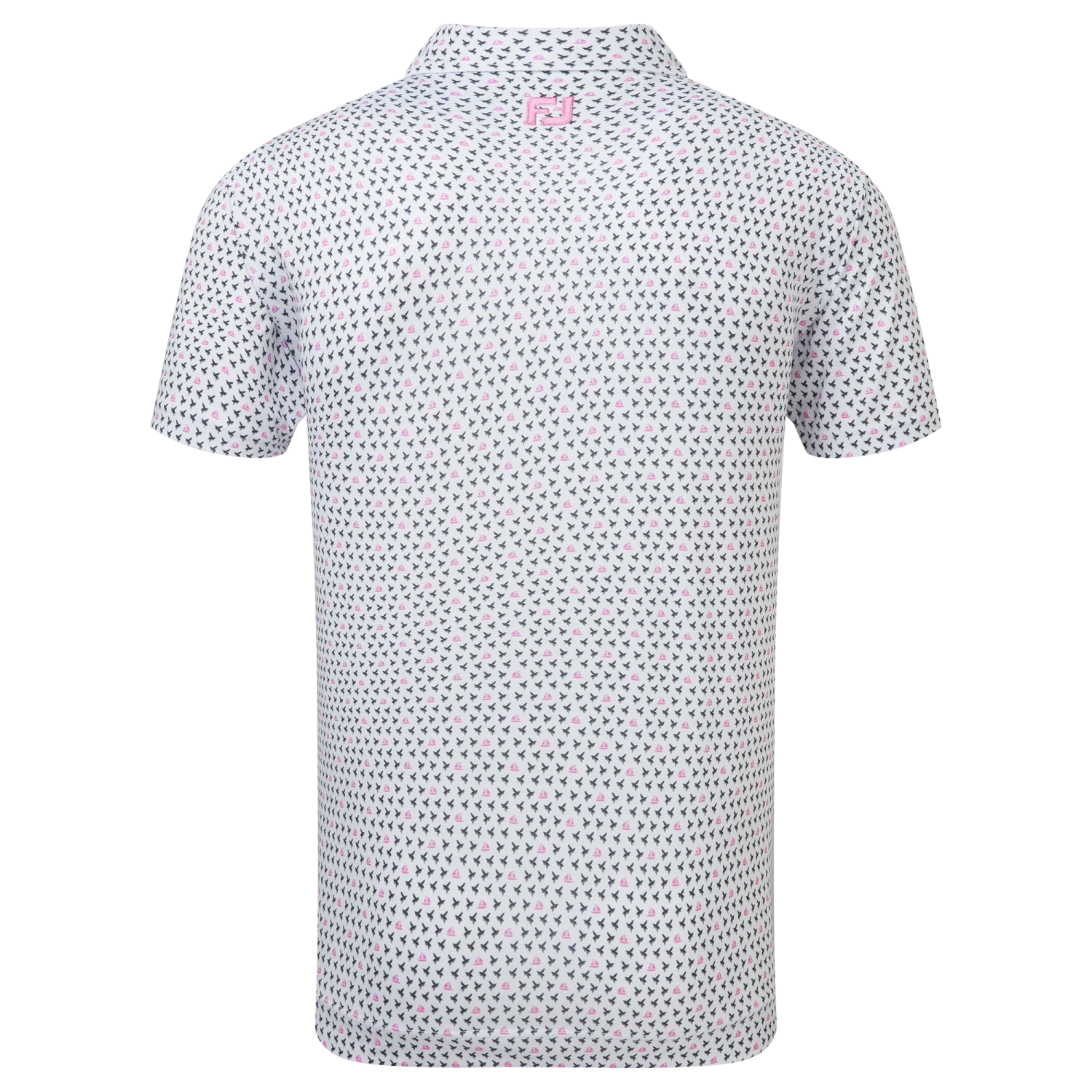 FootJoy Flying Wasp Print Lisle Golf Polo Shirt 6 FootJoy Flying Wasp Print Lisle Golf Polo Shirt - Image 4