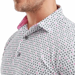 FootJoy Flying Wasp Print Lisle Golf Polo Shirt 11 FootJoy Flying Wasp Print Lisle Golf Polo Shirt -FootJoy Store FJ 31935 05