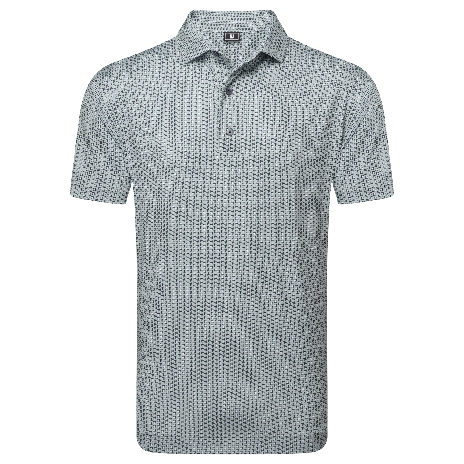 FootJoy Houndstooth Geo Lisle Golf Polo Shirt 3 FootJoy Houndstooth Geo Lisle Golf Polo Shirt
