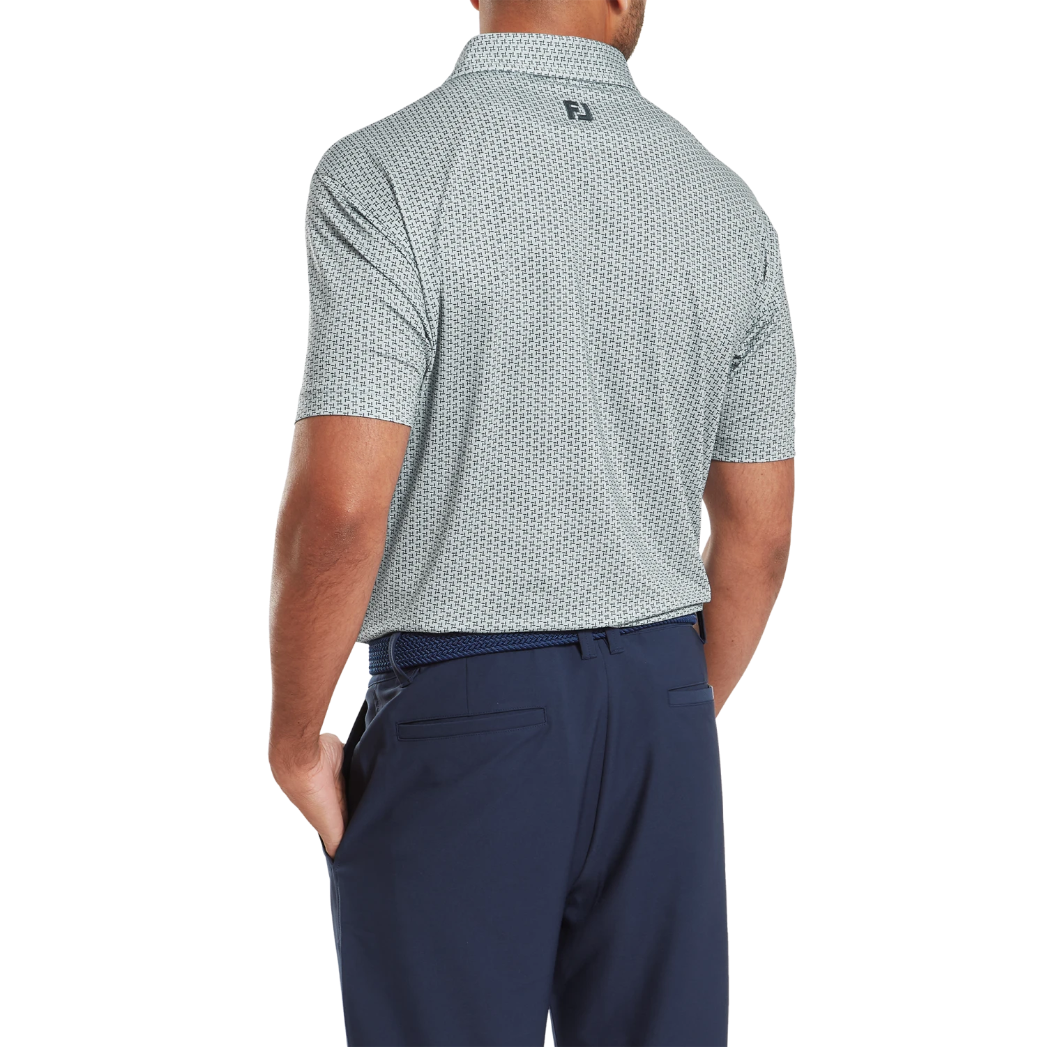 FootJoy Houndstooth Geo Lisle Golf Polo Shirt 5 FootJoy Houndstooth Geo Lisle Golf Polo Shirt - Image 3
