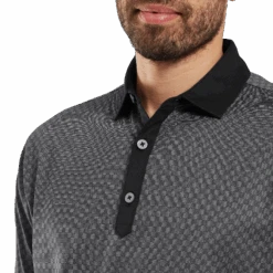 FootJoy Checker Print Lisle Golf Polo Shirt -FootJoy Store FJ 34017 05