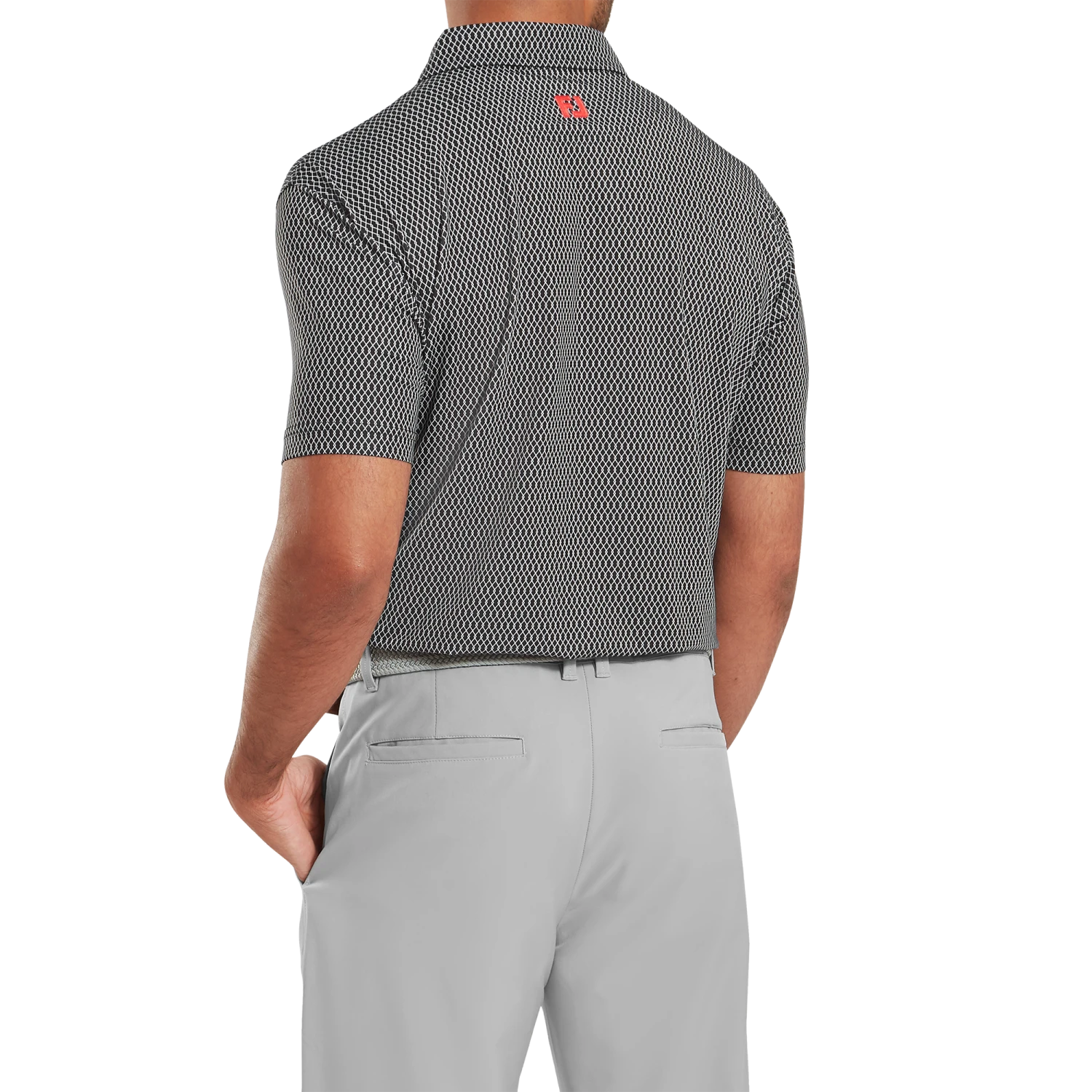 FootJoy Irongate Print Lisle Golf Polo Shirt 5 FootJoy Irongate Print Lisle Golf Polo Shirt - Image 3