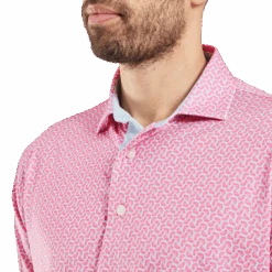 FootJoy Citrus Print Lisle Golf Polo Shirt -FootJoy Store FJ 34043 05