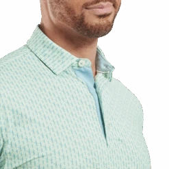 FootJoy Figure Print Lisle Golf Polo Shirt -FootJoy Store FJ 34053 05