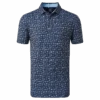 FootJoy Travel Print Lisle Men's Golf Polo Shirt 80047 -FootJoy Store FJ 80047 01
