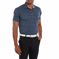 FootJoy Travel Print Lisle Men's Golf Polo Shirt 80047 8 FootJoy Travel Print Lisle Men's Golf Polo Shirt 80047 -FootJoy Store FJ 80047 02