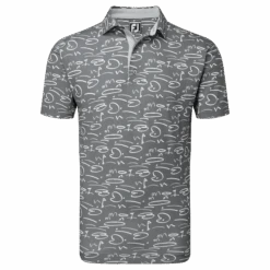 FootJoy Golf Course Doodle Print Pique Shirt