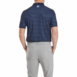 FootJoy Flag Banner Print Lisle Golf Polo Shirt -FootJoy Store FJ 81586 03