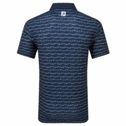 FootJoy Flag Banner Print Lisle Golf Polo Shirt -FootJoy Store FJ 81586 04