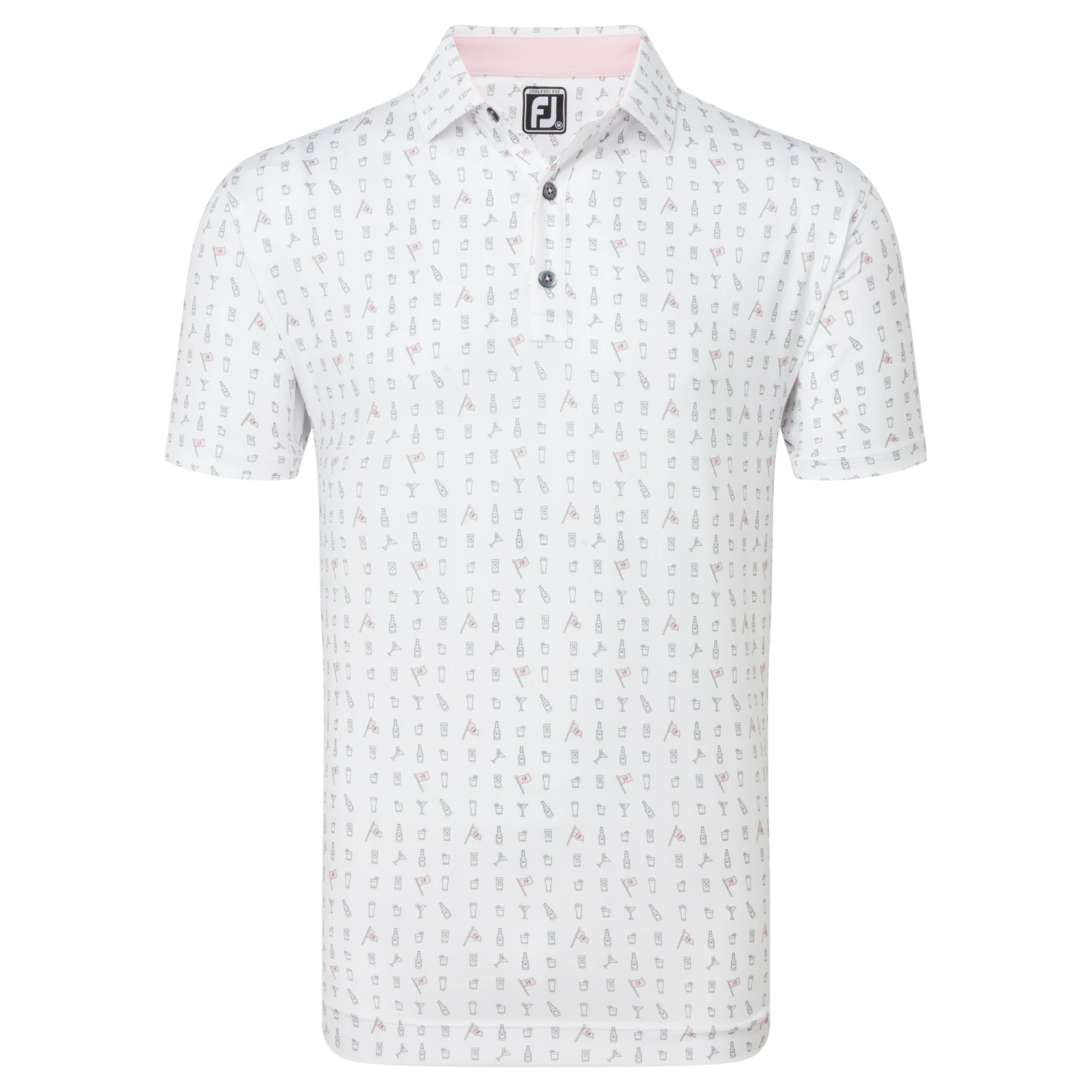 FootJoy The 19th Hole Print Lisle Golf Polo Shirt 3 FootJoy The 19th Hole Print Lisle Golf Polo Shirt