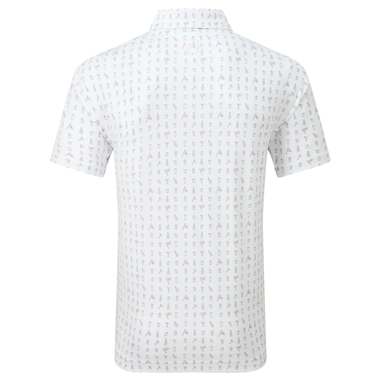 FootJoy The 19th Hole Print Lisle Golf Polo Shirt 6 FootJoy The 19th Hole Print Lisle Golf Polo Shirt - Image 4