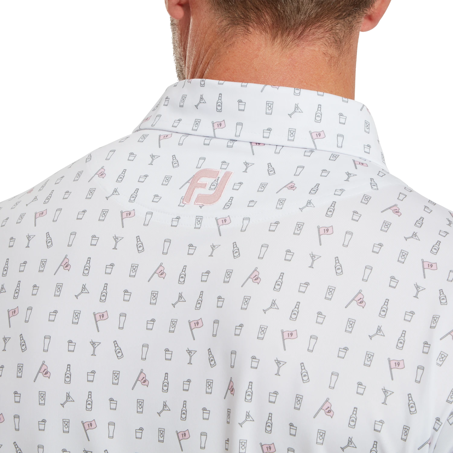 FootJoy The 19th Hole Print Lisle Golf Polo Shirt 7 FootJoy The 19th Hole Print Lisle Golf Polo Shirt - Image 5