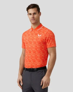 Castore Printed Tech Golf Polo Shirt