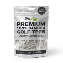 Golf One8 Bamboo Golf Tees - Bumper Pack -FootJoy Store GO8 70mmTees Label