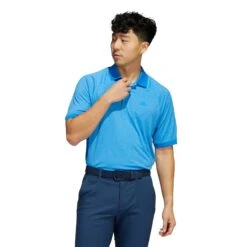 Adidas Moss Stitch Polo Golf Shirt -FootJoy Store HE2895 APP on model standard white