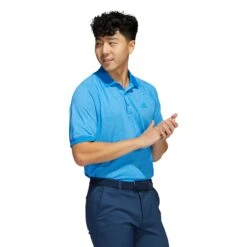 Adidas Moss Stitch Polo Golf Shirt -FootJoy Store HE2895 APP on model walking white