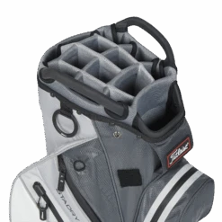 Titleist Cart 14 StaDry Waterproof Cart Bag -FootJoy Store NEW Cart14StaDry Charcoal Gray White 04
