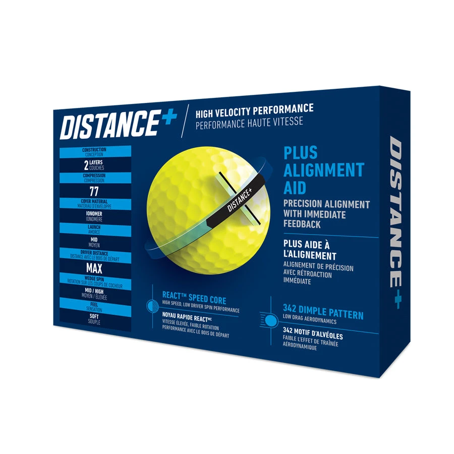 Taylormade Distance+ Golf Balls (Yellow) 5 Taylormade Distance+ Golf Balls (Yellow) - Image 3