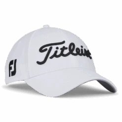 Titleist Tour Elite Fitted Golf Hat -FootJoy Store TourElite White Black 02