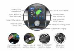 Motocaddy M-Tech GPS Electric Golf Trolley -FootJoy Store tr24mtgd features 2 1000x700px